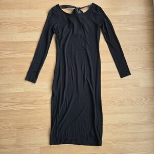 NEXT Black Open Back Midi Dress
